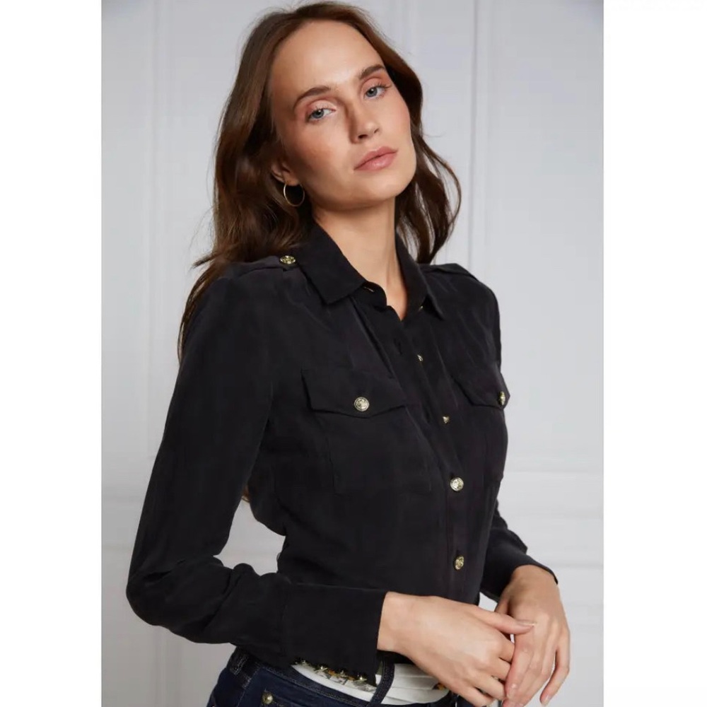 NWOT Holland Cooper Cupro Button Up Shirt UK8/US4